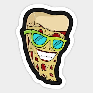 Cool Pizza With Sunglasses design Sticker